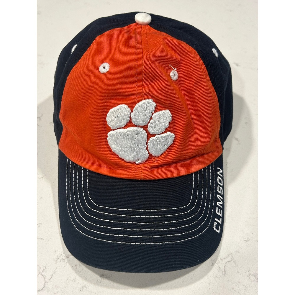 Clemson Tigers NCAA Hat Fan Favorite Navy Orange‎ Paw Print Adjustable Cap